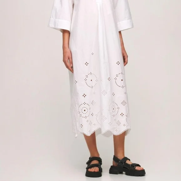 NWT GANNI Recycled Rubber Chunky Logo Platform Black Sandals Flatform Lugged - Picture 2 of 15